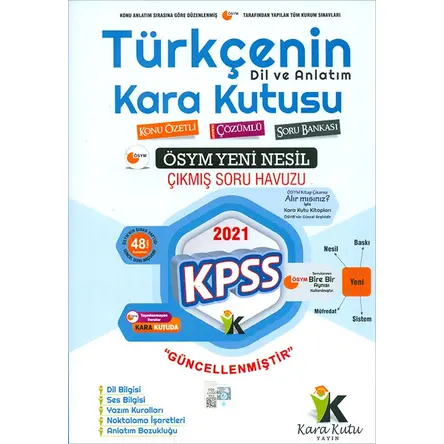 İnformal 2021 KPSS Türkçenin Kara Kutusu Dil ve Anlatım Konu Özetli Soru Bankası 3. Cilt