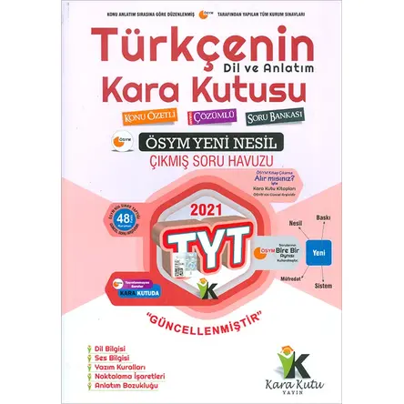 İnformal 2021 TYT Türkçenin Kara kutusu Dil ve Anlatım Konu Özetli Soru Bankası