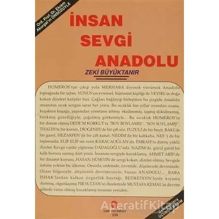 İnsan Sevgi Anadolu - Zeki Büyüktanır - Can Yayınları (Ali Adil Atalay)