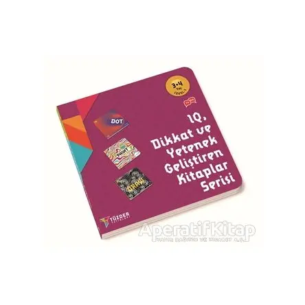 IQ Dİkkat ve Yetenek Geliştiren Kitaplar Serisi 3-4 Yaş Level 1 (3 Kitap Takım)