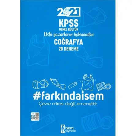 İsem 2021 Farkında İsem KPSS Genel Kültür Coğrafya 20 Deneme