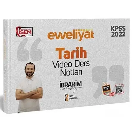 İsem 2022 KPSS Tarih Evveliyat Video Ders Notları