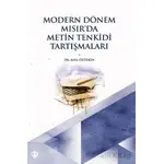 Modern Dönem Mısır’da Metin Tenkidi Tartışmaları - Adil Öztekin - Türkiye Diyanet Vakfı Yayınları