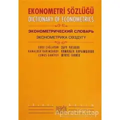 Ekonometri Sözlüğü - Cunus Ganiyev - Derin Yayınları