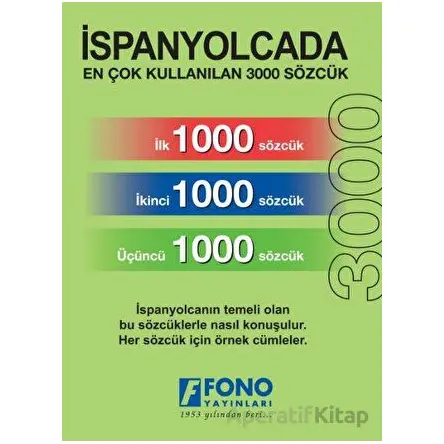 İspanyolcada En Çok Kullanılan 3000 Sözcük - Kolektif - Fono Yayınları