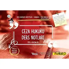 Ceza Hukuku Ders Notları - Özel Hükümler - Kolektif - Temsil Kitap