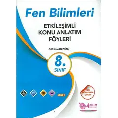 8. Sınıf Fen Bilimleri Etkileşimli Konu Anlatım Föyleri - Gülcihan Denizli - 4 Adım Yayınları