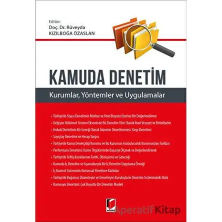 Kamuda Denetim (Kurumlar, Yöntemler ve Uygulamalar) - Rüveyda Kızılboğa Özaslan - Adalet Yayınevi