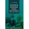 Yükseköğretim Kurumlarında Hukukun Temel Kavramları Hukuki İşlem Uygulamaları