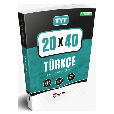 Kaplan Akademi 2021 YKS TYT Türkçe 20x40 Deneme PDF Çözümlü