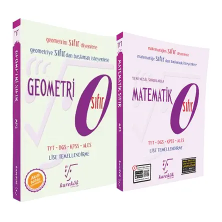 Karekök 0 Sıfır Matematik Geometri Seti 2 Kitap