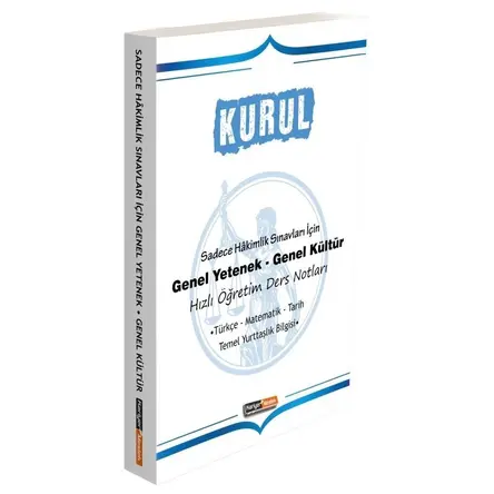 Kariyer Meslek 2021 KURUL Hakimlik Sınavları GYGK Hızlı Öğretim Ders Notları