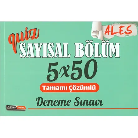 Kariyer Meslek ALES Quiz Sayısal Bölüm 5x50 Deneme Sınavı