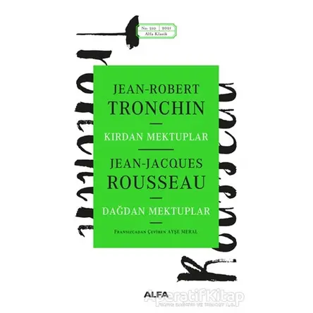 Kırdan Mektuplar Dağdan Mektuplar - Jean-Jacques Rousseau - Alfa Yayınları