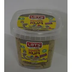 Lets Kinetik Kum 500 gr. Naturel Plastik Kutu