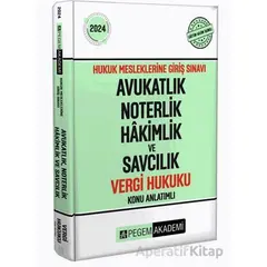 2024 Hukuk Mesleklerine Giriş Sınavı Avukatlık Noterlik Hakimlik ve Savcılık Vergi Hukuku Konu Anlat