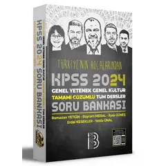 2024 KPSS Türkiye’nin Hocalarından Tüm Dersler Tamamı Çözümlü Soru Bankası Benim Hocam Yayınları