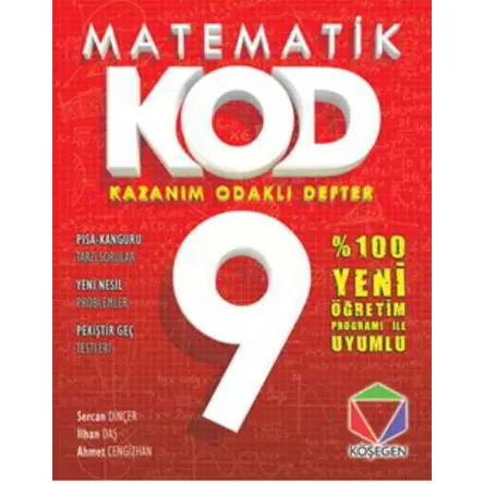 Köşegen 9.Sınıf Matematik KOD Kazanım Odaklı Defter