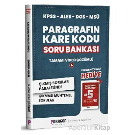 KPSS - ALES - DGS - MSÜ Paragrafın Kare Kodu Soru Bankası 2023 - Kolektif - Paragon Yayıncılık