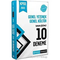 Pegem 2023 KPSS Genel Yetenek Genel Kültür 10 Deneme Çözümlü Pegem Akademi Yayınları