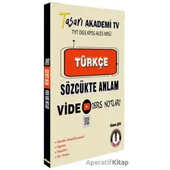 Türkçe Sözcükte Anlam Video Ders Notları - Gizem Şen - Tasarı Yayıncılık