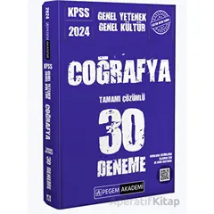 2024 KPSS Genel Yetenek Genel Kültür Coğrafya 30 Deneme - Kolektif - Pegem Akademi Yayıncılık