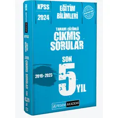 Pegem 2024 KPSS Eğitim Bilimleri Çıkmış Sorular Son 5 Sınav