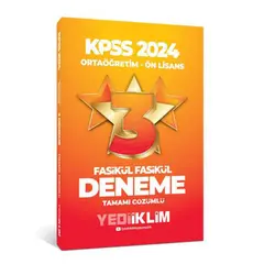 Yediiklim 2024 KPSS Ortaöğretim-Önlisans Fasikül Yıldız Tamamı Çözümlü 3 Deneme