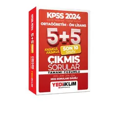 Yediiklim KPSS 2024 Ortaöğretim - Ön Lisans Fasikül Fasikül Son 10 Sınav Çıkmış Sorular Çözüml