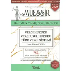 Temsil Kitap MÜESSİR Vergi Hukuku VUH ve TVS Adli-İdari Hakimlik Çıkmış Soru Bankası