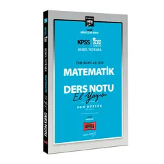 Yargı 2022 KPSS Genel Yetenek Son Düzlük 5 Yargıç Matematik El Yazısı Ders Notu