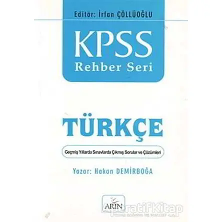 KPSS Rehber Seri - Türkçe - Hakan Demirboğa - Arın Yayınları