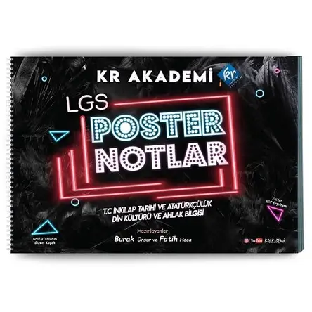 KR Akademi LGS İnkılap Tarihi ve Atatürkçülük Din Kültürü ve Ahlak Bilgisi Poster Notlar