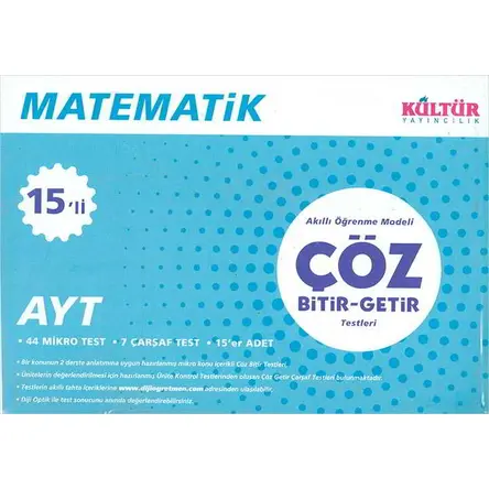 Kültür AYT Matematik 15li Bitir Getir Testleri