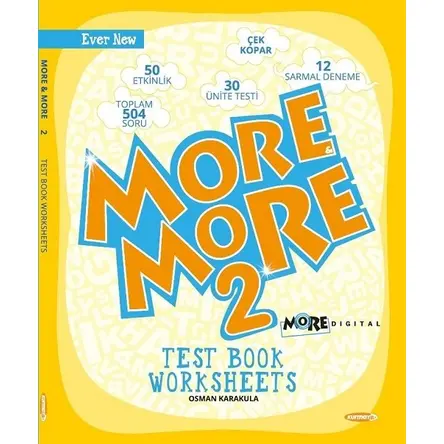 Kurmay ELT More and More English 2 Worksheets Test Book