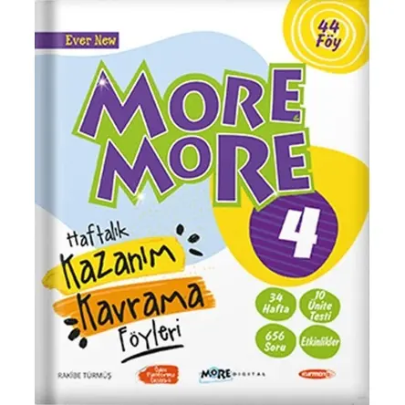 Kurmay ELT More and More English 4 Haftalık Kazanım Kavrama Föyleri