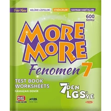 Kurmay ELT More and More English 7 Fenomen Worksheets Test Book