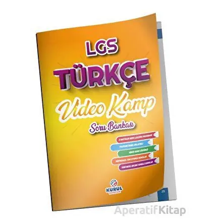 Kurul Yayıncılık 8. Sınıf LGS Türkçe Video Kamp Soru Bankası