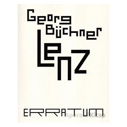Lenz - Georg Büchner - Norgunk Yayıncılık