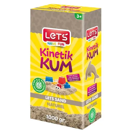 Lets Kinetik Kum 1000 gr. Naturel Karton Kutu