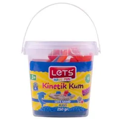 Lets Kinetik Kum 250 gr. Mavi Plastik Kutu