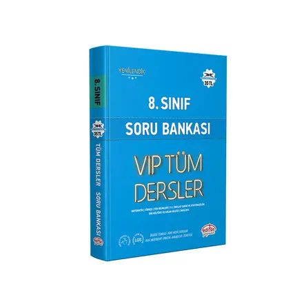 LGS 8. Sınıf VIP Tüm Dersler Soru Bankası Mavi Kitap Editör Yayınevi