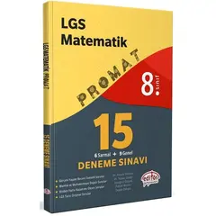 Editör 8. Sınıf LGS Matematik Promat 15 Deneme