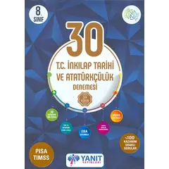 8.Sınıf T.C. İnkılap Tarihi ve Atatürkçülük 30 lu Branş Denemesi Yanıt Yayınları