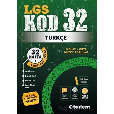 Lgs Kod 32 Türkçe Tudem Yayınları - Kolektif - Tudem Yayınları