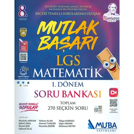 LGS Matematik 1.Dönem Soru Bankası Muba Yayınları