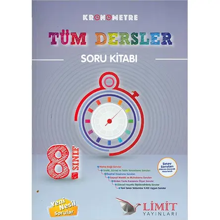 Limit 8.Sınıf Kronometre Tüm Dersler Soru Kitabı