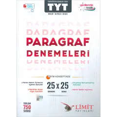 TYT MSÜ KPSS DGS Paragraf 25 X 25 Denemeleri Limit Yayınları