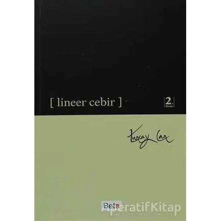 Lineer Cebir - Tuncay Can - Beta Yayınevi