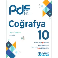 10.Sınıf Coğrafya PDF Planlı Ders Föyü Eğitim Vadisi